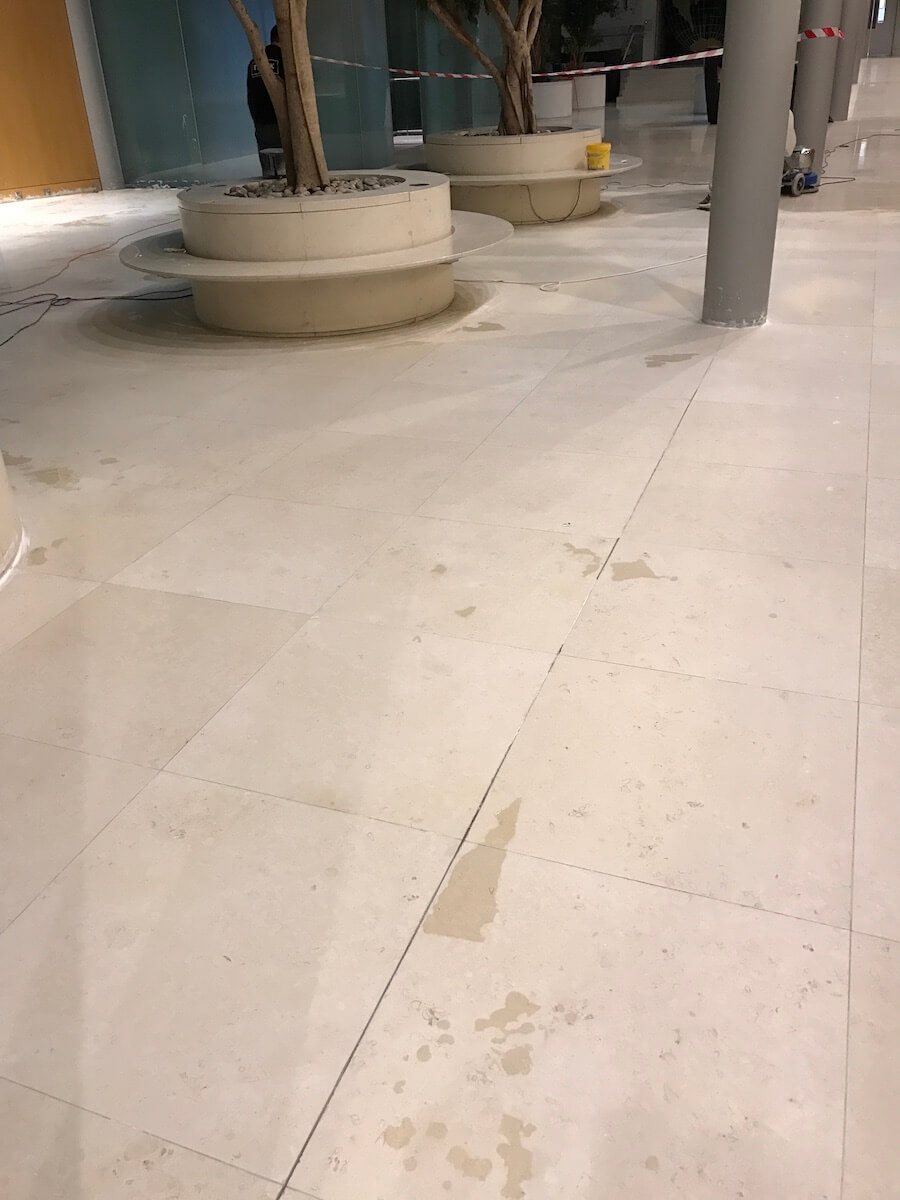 LIMESTONE FLOOR Before